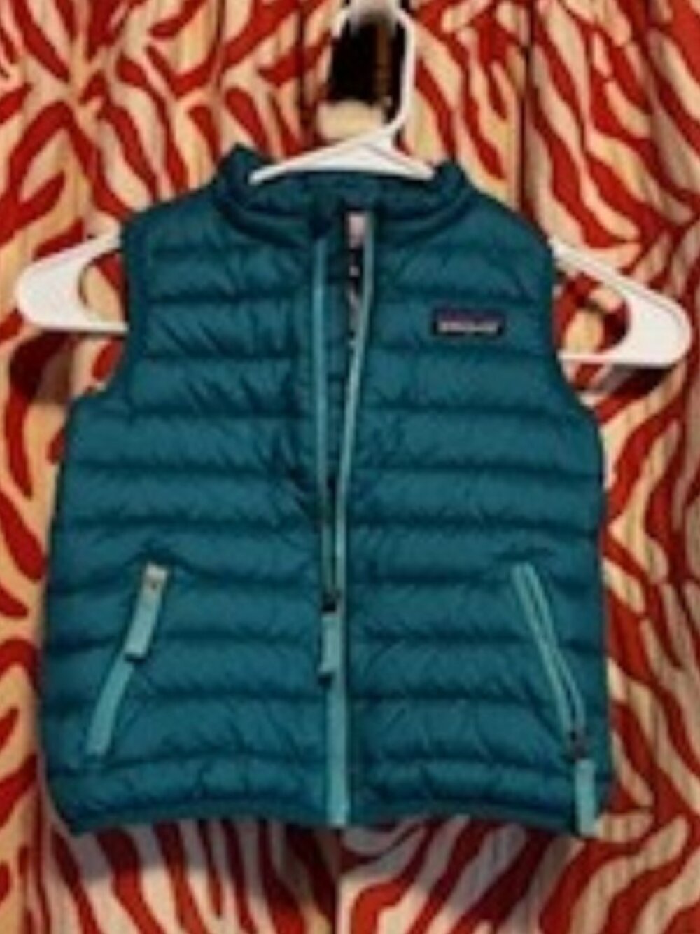 Patagonia Child Down Sweater Vest, Teal, size 3T